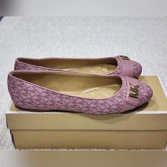Michael Kors Jilly ballet flats in royal pink logo size 9.5 new!!! - Picture 3 of 13
